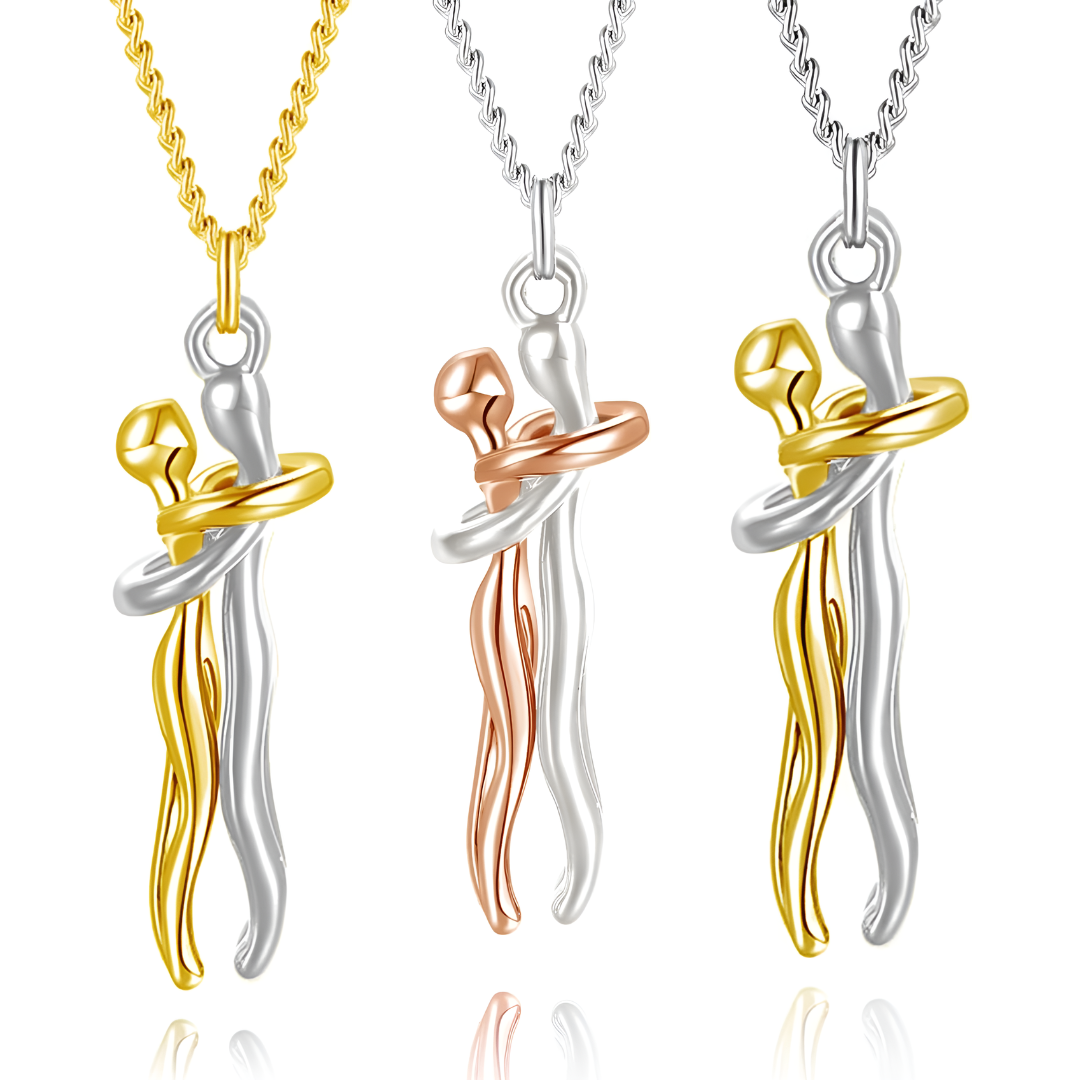 Colgante de Abrazo Eterno + Caja de Regalo